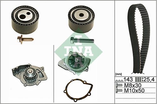 Water pump timing belt - water, &