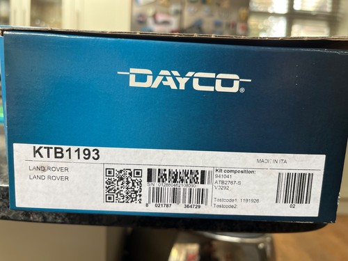 Dayco timing belt kit ktb1193 - dayco,
