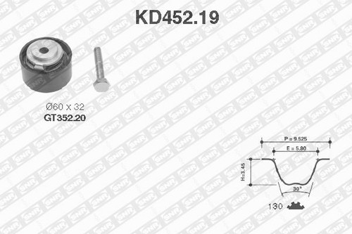Timing belt set for - set,