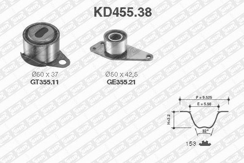 Timing belt set for renault - timing,