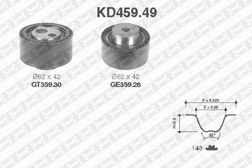Timing belt set for citroën - for,