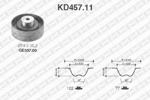 Timing belt set for - belt,